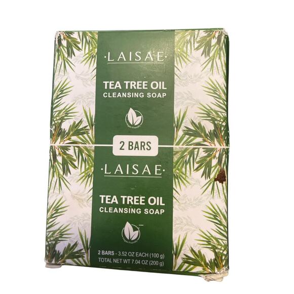 LAISAE TEA TREE OIL CLEANSING SOAP 2 BARS 3.52 OZ EACH - Picture 1 of 4